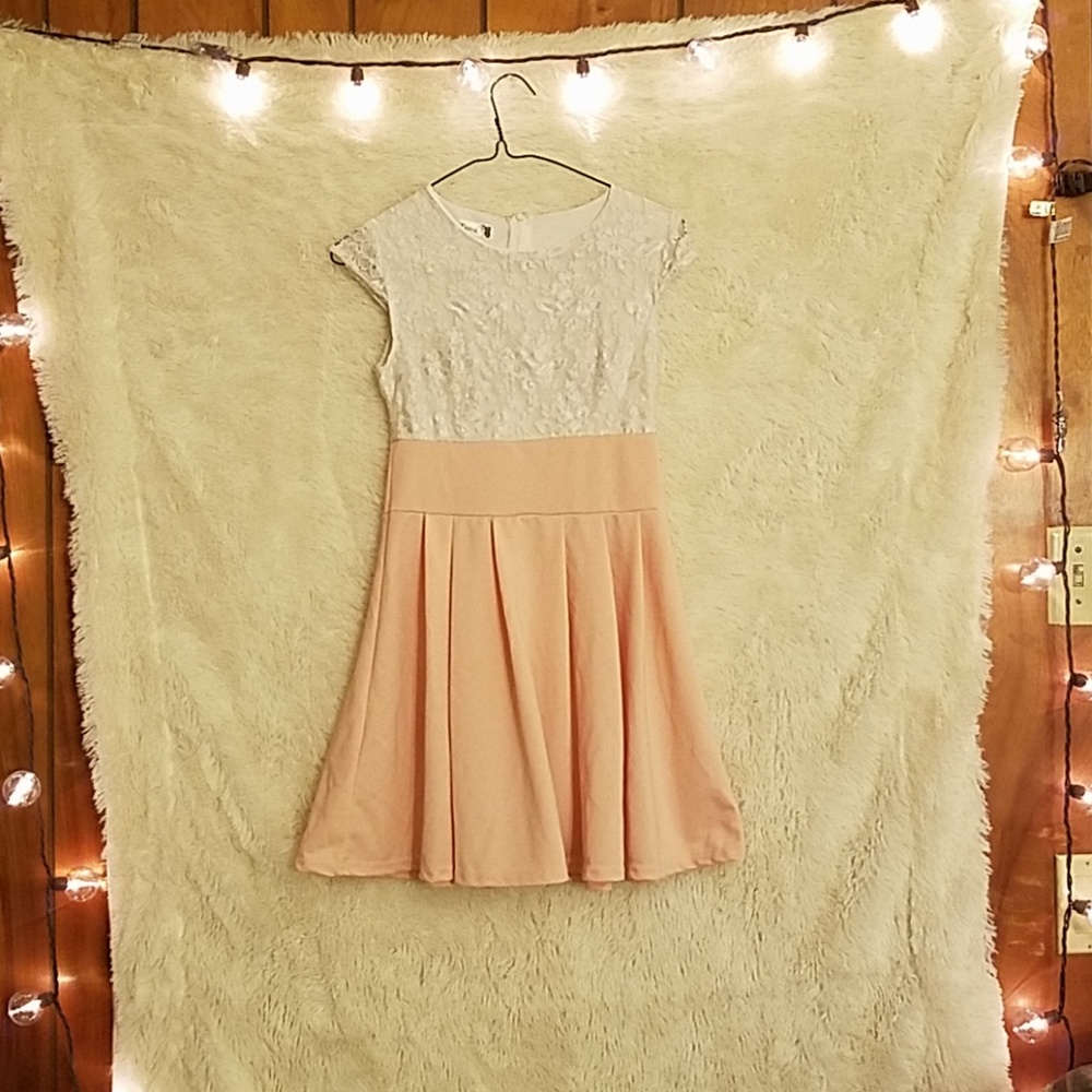 Pink and White dress